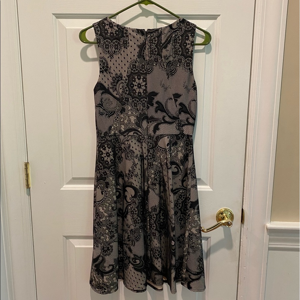 Black and nude lace dress
